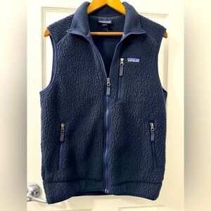 Patagonia Men's Retro Pile Fleece Vest Sz M Blue